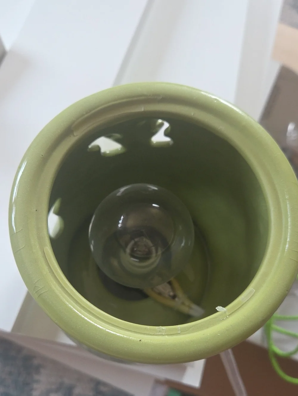 Scentsy Lime Green Ceramic Butterfly Wax Warmer Retired And 22 Wax Melts